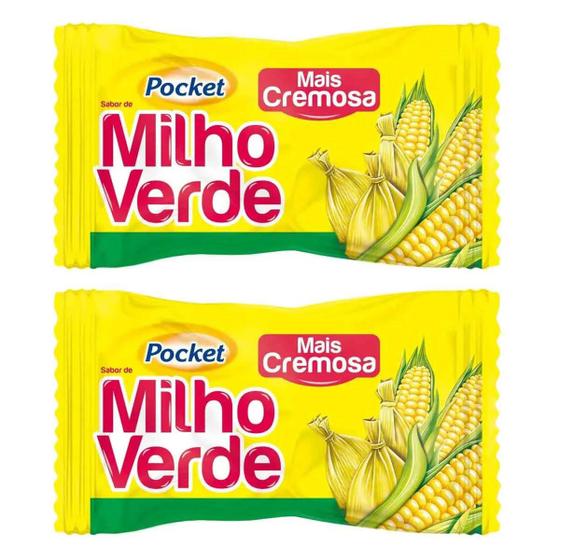 Imagem de Bala Milho Verde Cremosa Pocket - 2 Pacotes Com 500gr