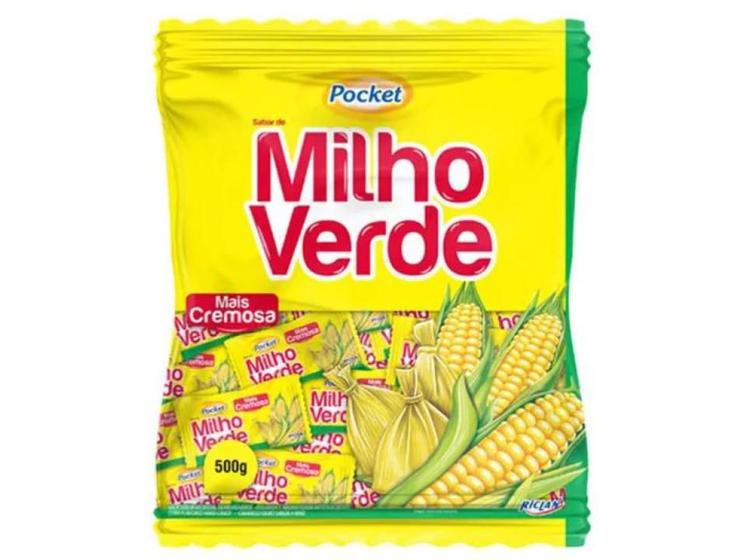 Imagem de Bala Milho Verde Pocket Cremosa Pacote 500g - Riclan