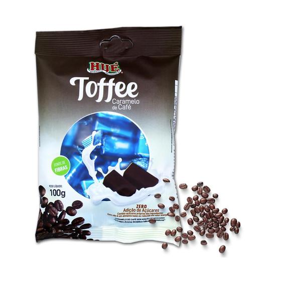 Imagem de Bala toffee de caramelo de café zero hué pacote 100g diet