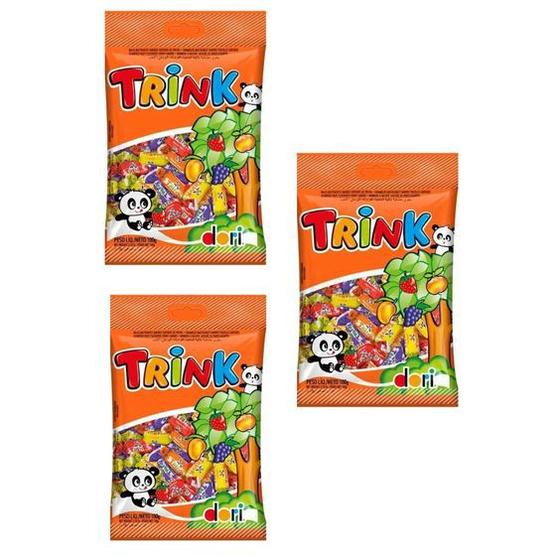 Imagem de Bala Trink Macia Baleiro Festa Sabor Frutas Kit 300g