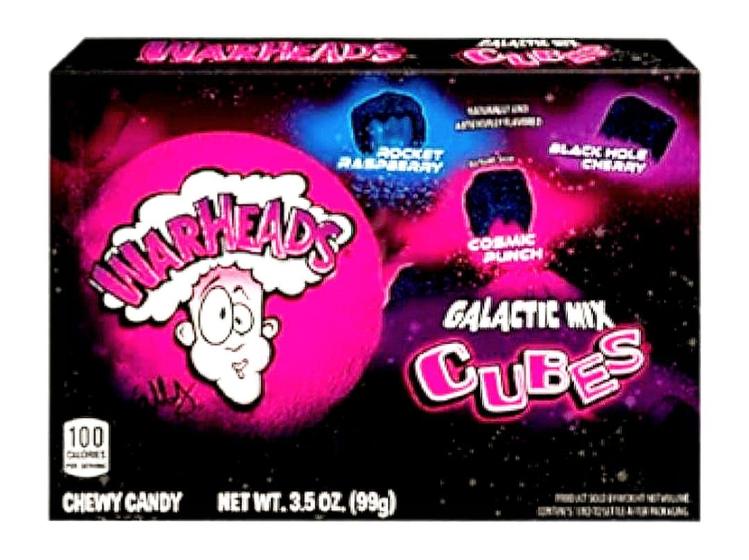 Imagem de Bala Warheads Galactic Mix Cube 99g - Importado USA