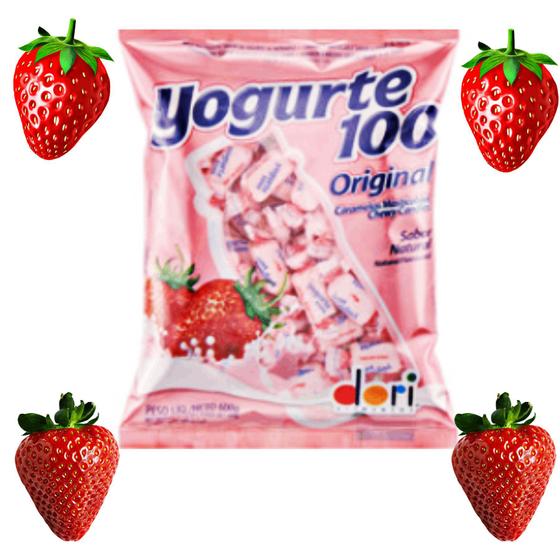 Bala yogurte 100 original iogurte de morango sem glúten 600 g - Balas ...