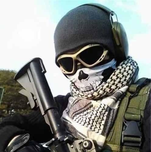 Imagem de Balaclava Bandana Máscara  Proteção contra o Sol desenho de caveira 