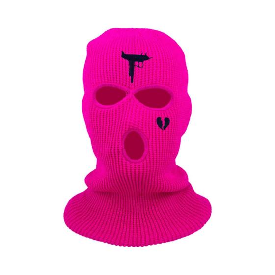 Imagem de Balaclava De Inverno Unissex Máscara Facial Completa Chapéu De Malha Bordado Ciclismo Esqui