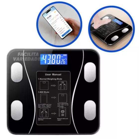 Imagem de Balança Bluetooth Bioimpedância Cardio Fit Barata Original