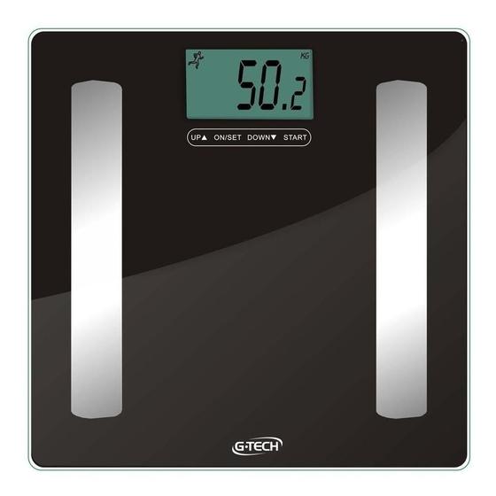 Imagem de Balança corporal digital G-Tech Glass Pro preta, até 150 kg