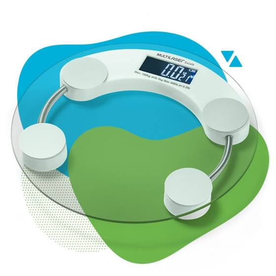 Balança corporal digital Multilaser Eatsmart branca, até 180 kg ...