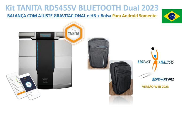 Imagem de Balança de Bioimpedancia Tanita RD545SV 2023 DUAL + Software BIOEASY + APPS ANDROID + BOLSA