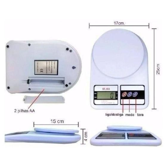 Imagem de Balança De Cozinha Digital Alta Precisão Até 10kg + 2 pilhas - 123 Util - 123Útil