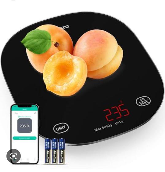 Balança de Cozinha Digital Bluetooth para Cozinha com cálculo de calorias - 5KG C/ pilhas inclusas é boa?