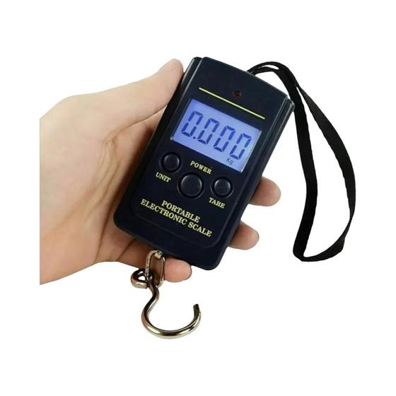 Imagem de Balança de Pesca Digital FLYSAND - 110lb/50kg com Tela LCD Retroiluminada e Fita Métrica