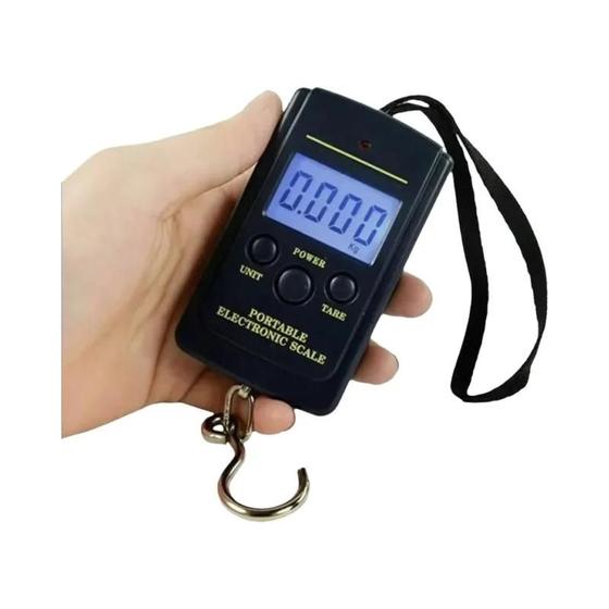 Imagem de Balança de Pesca Digital FLYSAND - 110lb/50kg com Tela LCD Retroiluminada e Fita Métrica