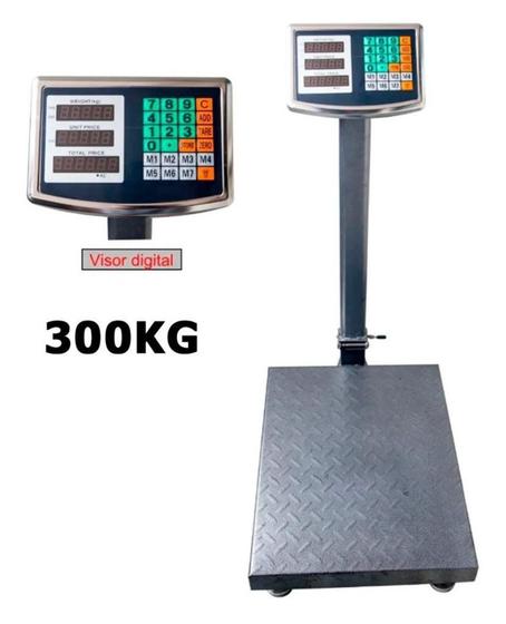 Imagem de Balança de Plataforma Digital 300kg Bivolt Com Bateria