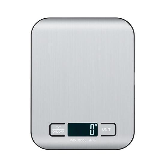 Imagem de Balança de Precisão Digital 10kg para Cozinha Casa Pesar Comida Fitness Nutrição Dieta Portátil Inox
