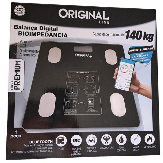 Imagem de Balança Digital Bioimpedância 140 kg