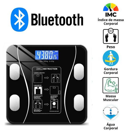 Balança Digital Corporal Bioimpedância Aplicativo Bluetooth 180 Kg é ruim? Balança Digital Corporal Bioimpedância Aplicativo Bluetooth 180 Kg é boa?