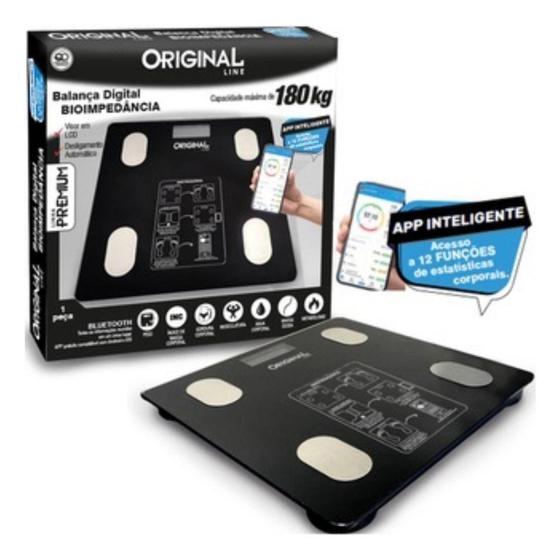 Imagem de Balança Digital Corporal Bioimpedancia Aplicativo Bluetooth - Original Line