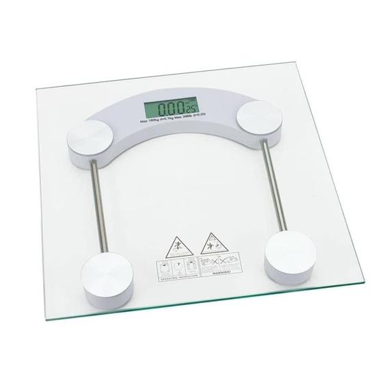 Imagem de Balança Digital Corporal de Vidro Temperado Resistente Até 180kg para Banheiro Academia Clínicas