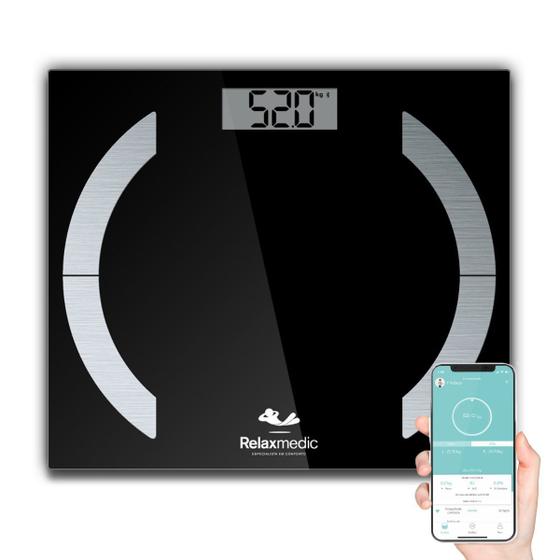 Imagem de Balança Digital Corporal e Bioimpedância Elegance App