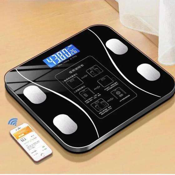 Imagem de Balança Digital Corporal Metabolismo  Banheiro Bioimpedancia Inteligente 140Kg Monitoramento