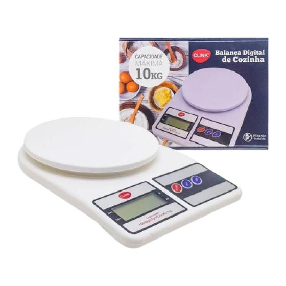 Balança digital cozinha plástico 10 kg CLINK CK5284 Menor preço em Balança digital cozinha plástico 10 kg CLINK CK5284