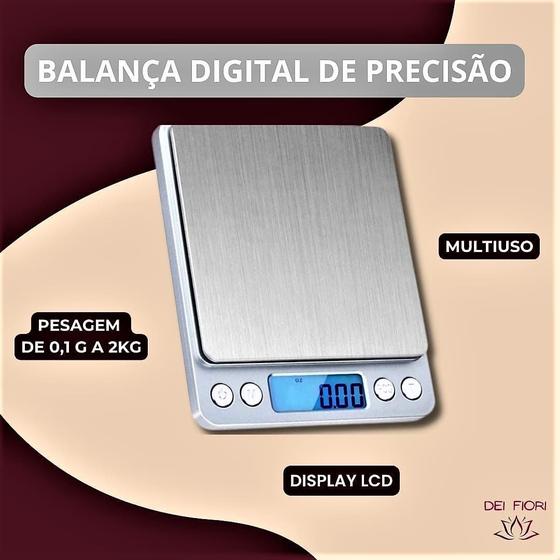 Imagem de Balança Digital De Alta Precisão Compacta Pesagem 0,1g-2kg