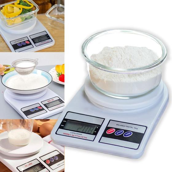 Imagem de Balança Digital De Cozinha Alta Precisão Nutrição Dieta 10kg