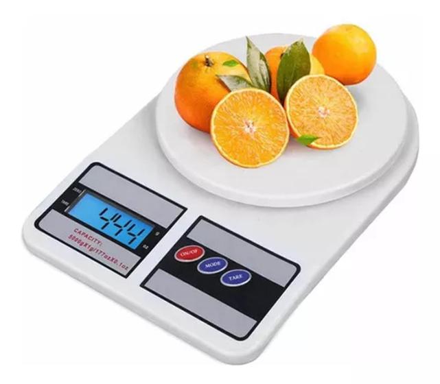 Imagem de Balança Digital De Precisão Cozinha 10 Kg Nutrição E Dieta Cor Branco Capacidade Máxima 10 Kg