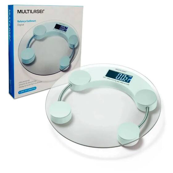 Balanca Digital Eatsmart Lcd Branca Multilaser - Balanças - Magazine Luiza