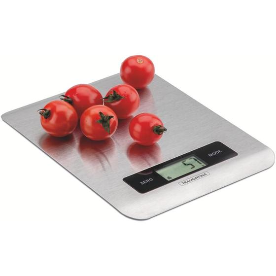Balança Digital P/ Cozinha Tramontina Inox Adatto Cinza - Balança de ...