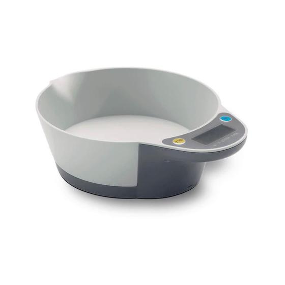 Imagem de Balança Digital para Cozinha com Recipiente Branco e Cinza 5kg - Brinox