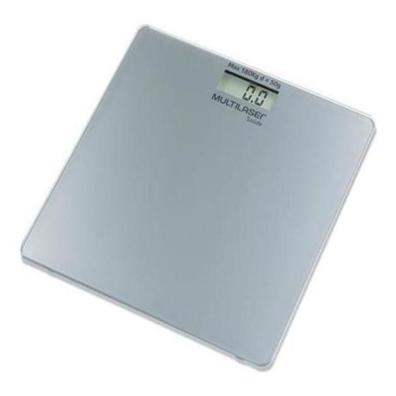 Imagem de Balança Digital Recarregável Corporal ate 180kg Precisao Multilaser de Banheiro Prata HC411