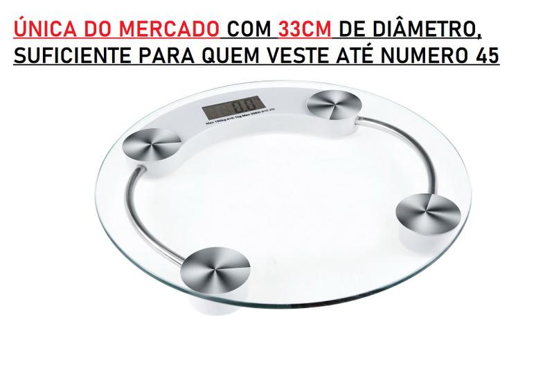 Imagem de Balança Eletrônica 180kg Digital Para Banheiro/Piso/Dieta