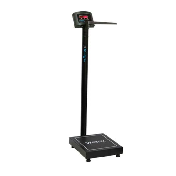 Balança Eletrônica Antropométrica W200 A LED PRETA - 200Kg/50g - Selo Inmetro - Welmy Menor preço em Balança Eletrônica Antropométrica W200 A LED PRETA - 200Kg/50g - Selo Inmetro - Welmy