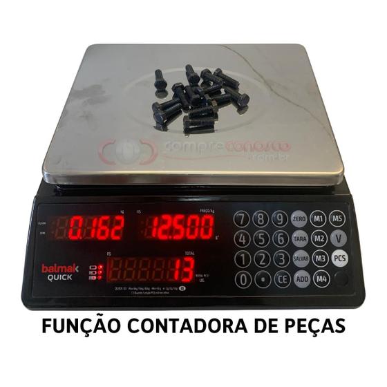 Imagem de Balança Eletrônica Comercial Contadora de Peças Quick Balmak 