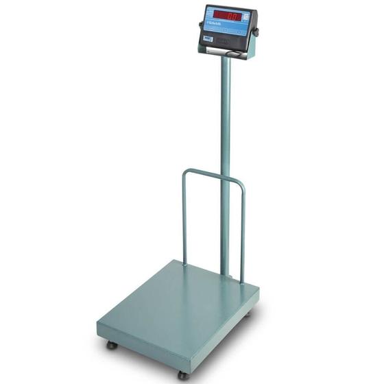 Imagem de Balança Eletrônica Micheletti MIC200 200kg/50g 40x50cm MIC3 Light C/ Coluna e Plataforma Aço Carbono