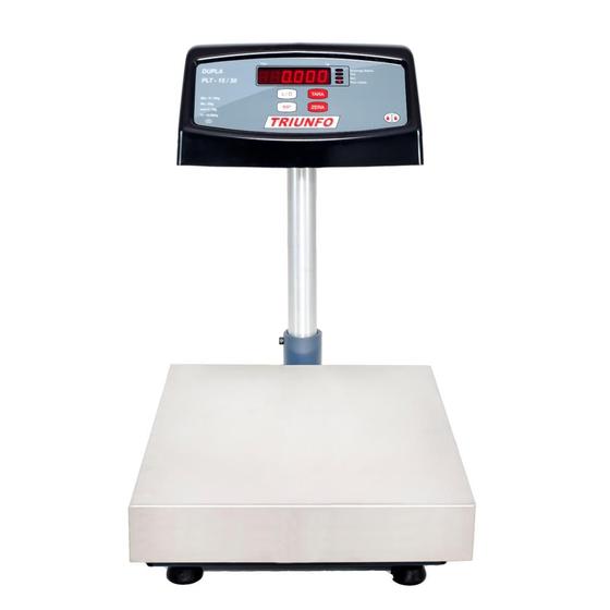 Balança Eletrônica PLT mini Slim 60kg Inox 28x33cm c/ Coluna, Bateria ...