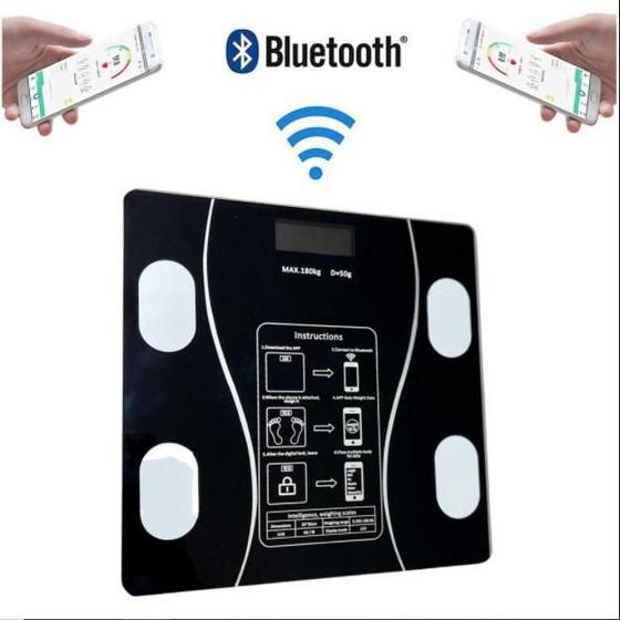 Imagem de Balança Inteligente Bioimpedancia Digital Bluetooth