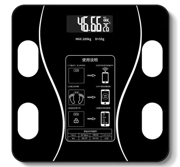 Imagem de Balança Inteligente Bioimpedancia Digital Com Bluetooth Via App No Celular