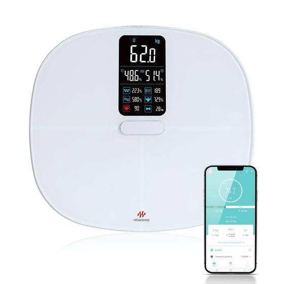 Balança Inteligente Bioimpedância Digital Corporal Bio Plus Branca ...