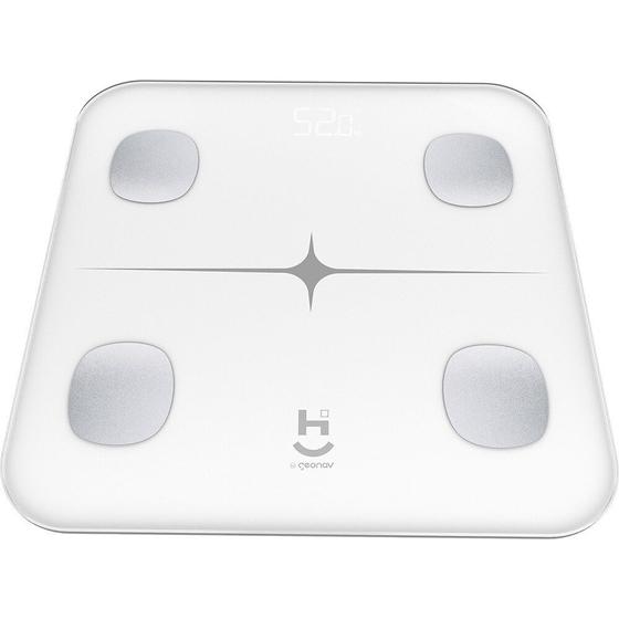Imagem de Balanca Inteligente com Bluetooth HISAUBA, com Bioimpedância, até 180 kg, GEONAV  GEONAV