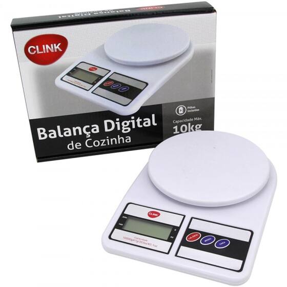 Balança p/cozinha 10kg a pilha clink - CLINK - Balança de cozinha ...