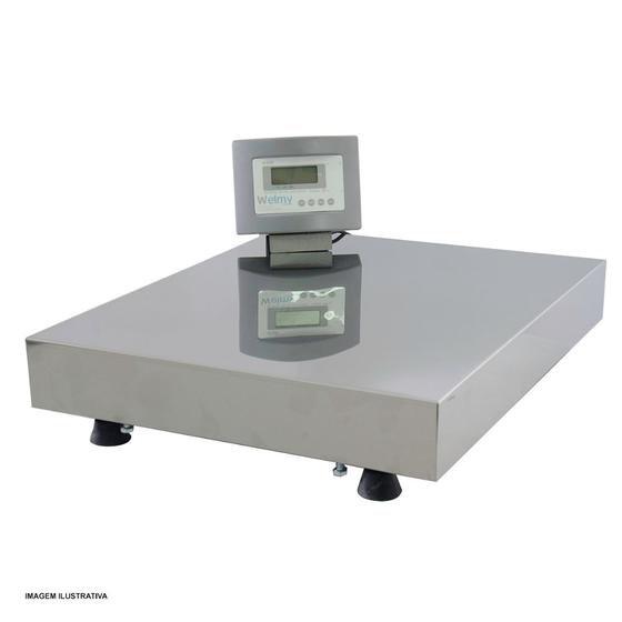 Imagem de Balança Plataforma Eletrônica W300 LED - 300Kg/50g - 50x60 - Bateria - Selo Inmetro - Welmy