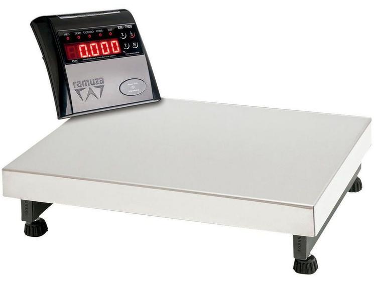 Balança Plataforma Inox Dpb-150 150Kg/50g 50X40cm C/ Bat S/col - Ramuza Imagem de Balança Plataforma Inox Dpb-150 150Kg/50g 50X40cm C/ Bat S/col - Ramuza