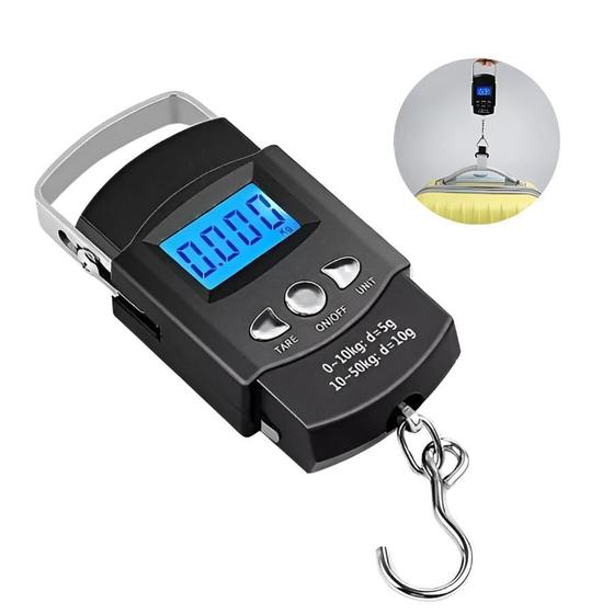 Imagem de Balança Portátil com Gancho para Mala e Bolsa até 50kg