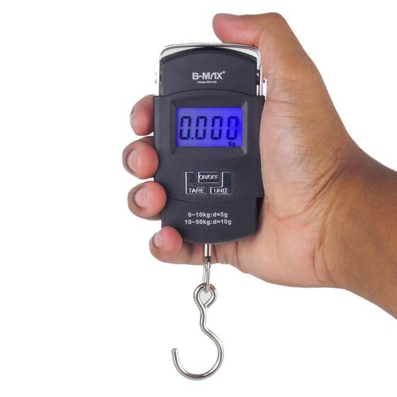 Balança Portátil Digital De Mão Mala Bagagem Pesca Até 50 Kg ...