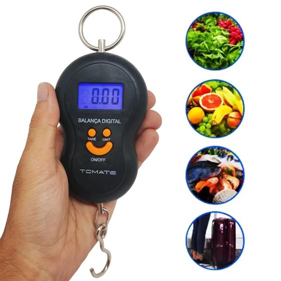 Balança Portátil Electronica Digital P/ Pesagem Alimentos 50kg Mala ...