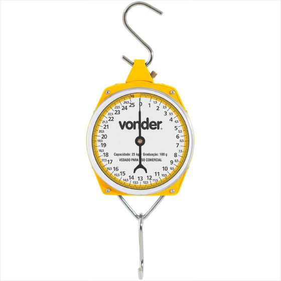 Imagem de Balança suspensa 25 kg com relógio analógico - Vonder