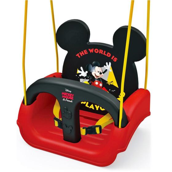 Imagem de Balanço Brinquedo  Infantil Mickey Com Encosto Regulável - Xalingo