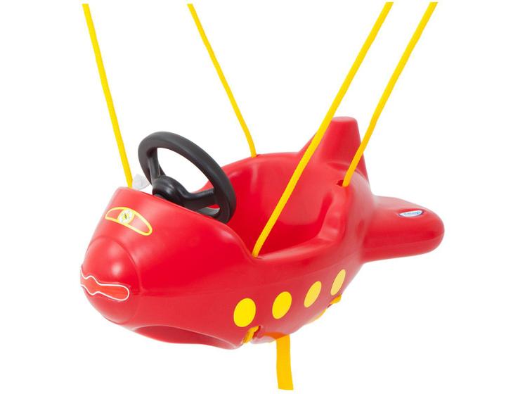 Imagem de Balanço Infantil Playground Avião Vermelho